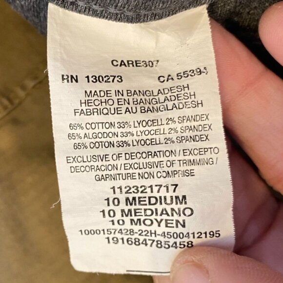 Lee Women's Pants Size 10 Medium Khaki Cotton Blend Straight-Leg - Picture 5 of 12